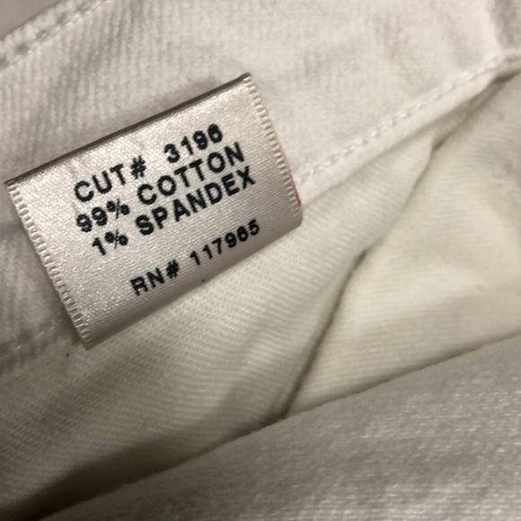 NEW J Brand white pencil leg destroyed knee - Picture 7 of 8